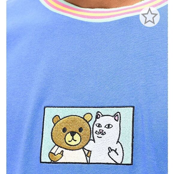 RIPNDIP x Teddy Fresh 2.0 Colorblock Long Sleeve T-Shirt, Size Large - Picture 6 of 11